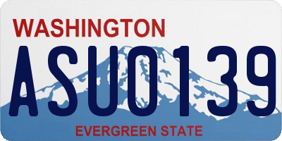 WA license plate ASU0139