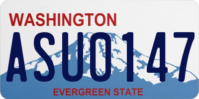 WA license plate ASU0147