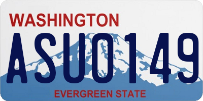 WA license plate ASU0149