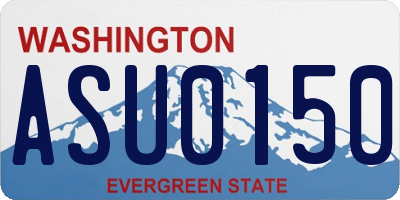 WA license plate ASU0150