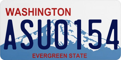 WA license plate ASU0154