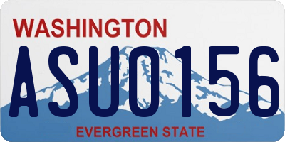 WA license plate ASU0156