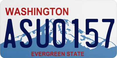 WA license plate ASU0157
