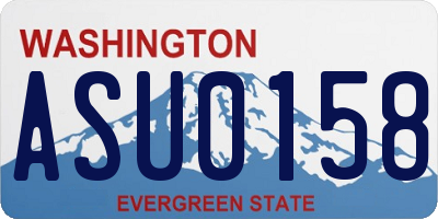 WA license plate ASU0158