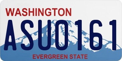 WA license plate ASU0161