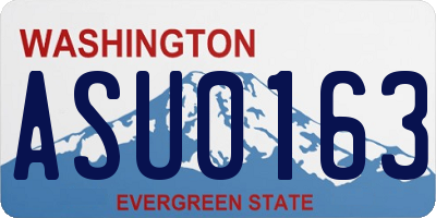 WA license plate ASU0163