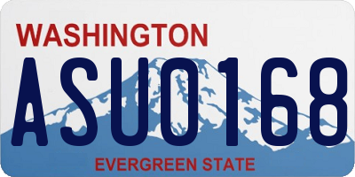 WA license plate ASU0168