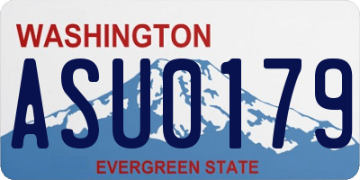 WA license plate ASU0179