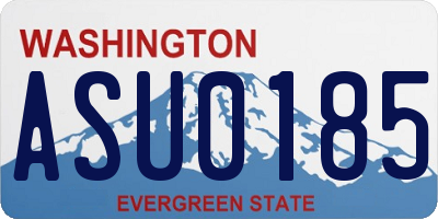 WA license plate ASU0185