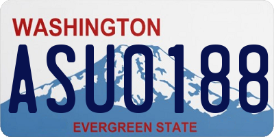 WA license plate ASU0188