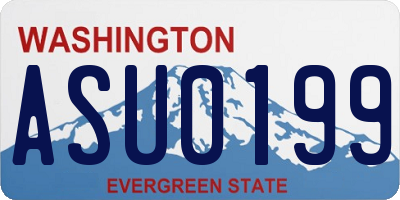 WA license plate ASU0199