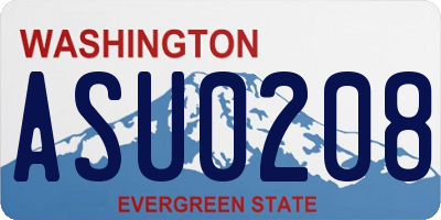 WA license plate ASU0208