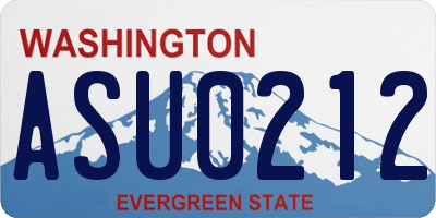 WA license plate ASU0212