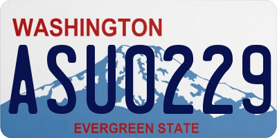 WA license plate ASU0229