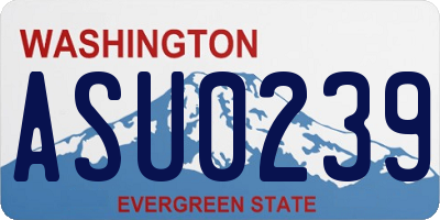 WA license plate ASU0239