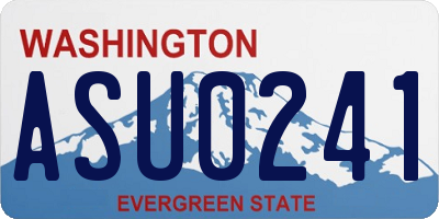 WA license plate ASU0241