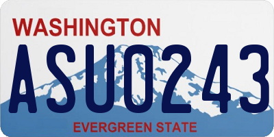 WA license plate ASU0243