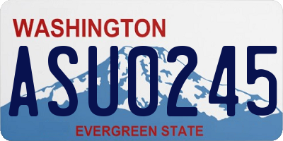 WA license plate ASU0245
