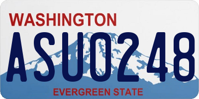 WA license plate ASU0248