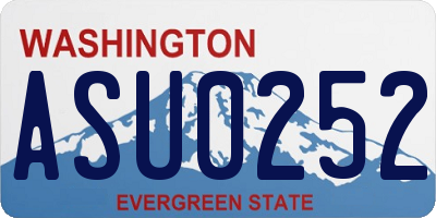 WA license plate ASU0252