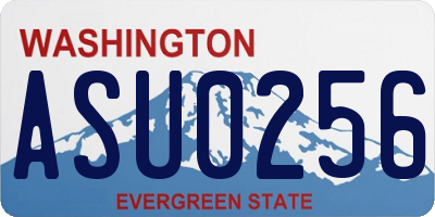 WA license plate ASU0256