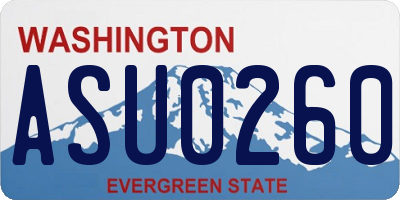 WA license plate ASU0260
