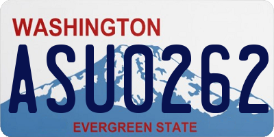 WA license plate ASU0262