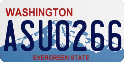 WA license plate ASU0266