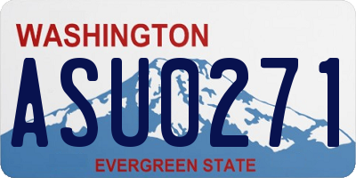 WA license plate ASU0271