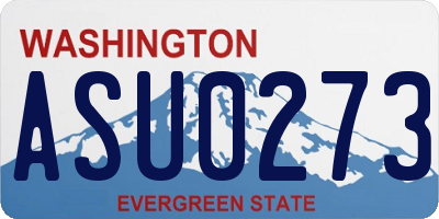 WA license plate ASU0273