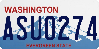 WA license plate ASU0274