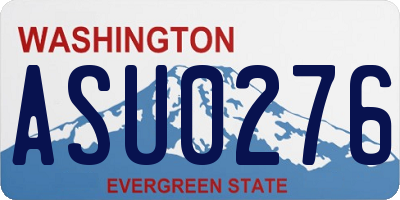 WA license plate ASU0276