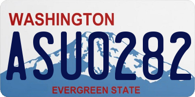 WA license plate ASU0282