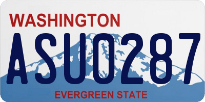 WA license plate ASU0287