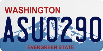 WA license plate ASU0290