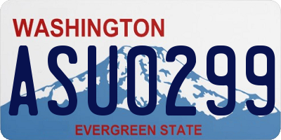 WA license plate ASU0299