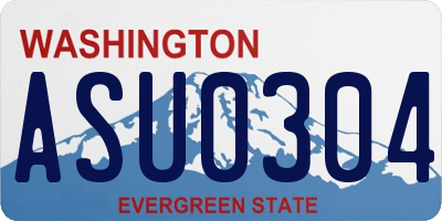 WA license plate ASU0304
