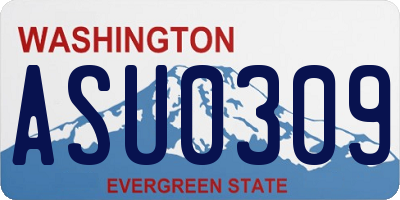 WA license plate ASU0309