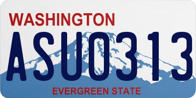 WA license plate ASU0313