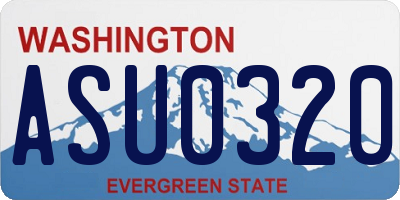 WA license plate ASU0320