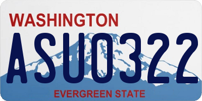 WA license plate ASU0322