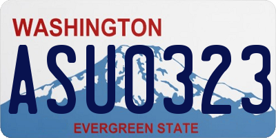 WA license plate ASU0323
