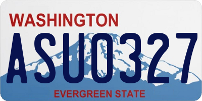 WA license plate ASU0327