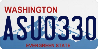WA license plate ASU0330