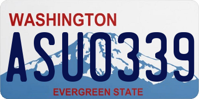 WA license plate ASU0339