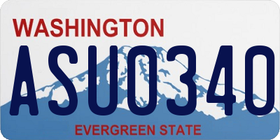 WA license plate ASU0340