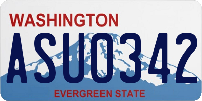 WA license plate ASU0342