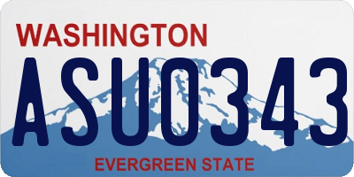 WA license plate ASU0343