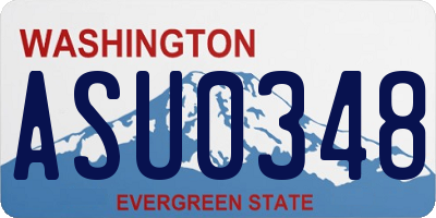 WA license plate ASU0348
