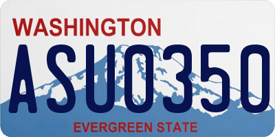 WA license plate ASU0350